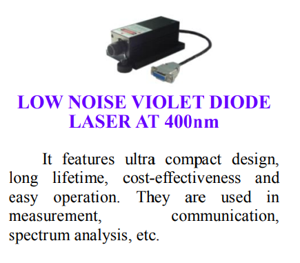 (image for) 400 nm Violet Laser Low Noise Laser